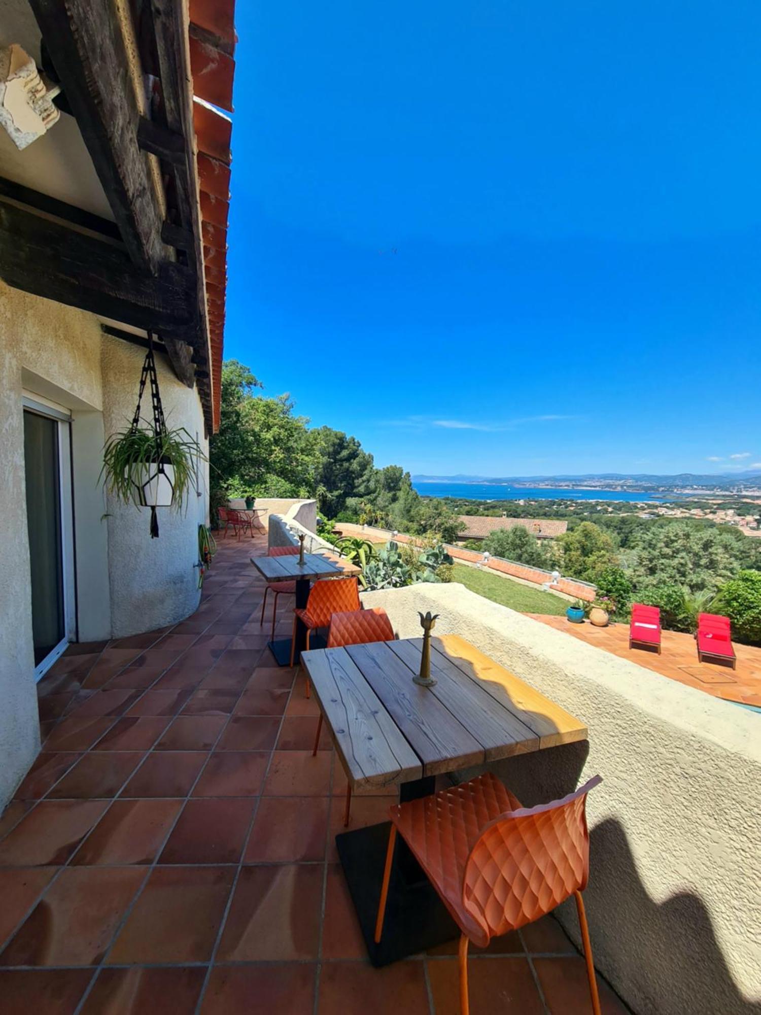 Villa M, Chambres D'Hotes, Vue Mer, Sauna, Piscine A Six-Fours Six-Fours-les-Plages Exterior foto